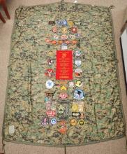U.S.M.C. MARPAT poncho liner with patches