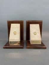 Gen. Gray US Capitol sandstone bookends, c. 1800.