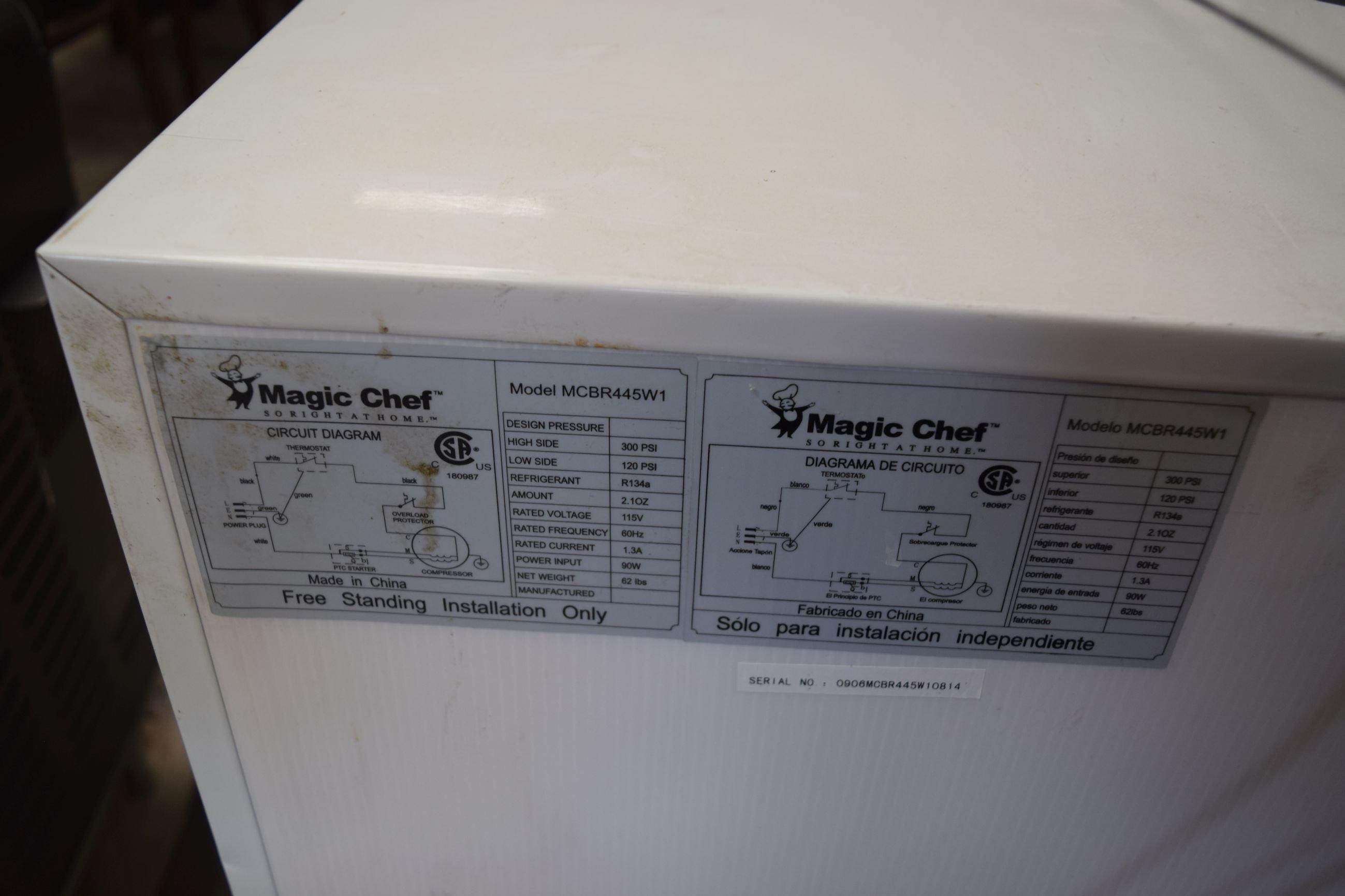 magic chef refrigerator