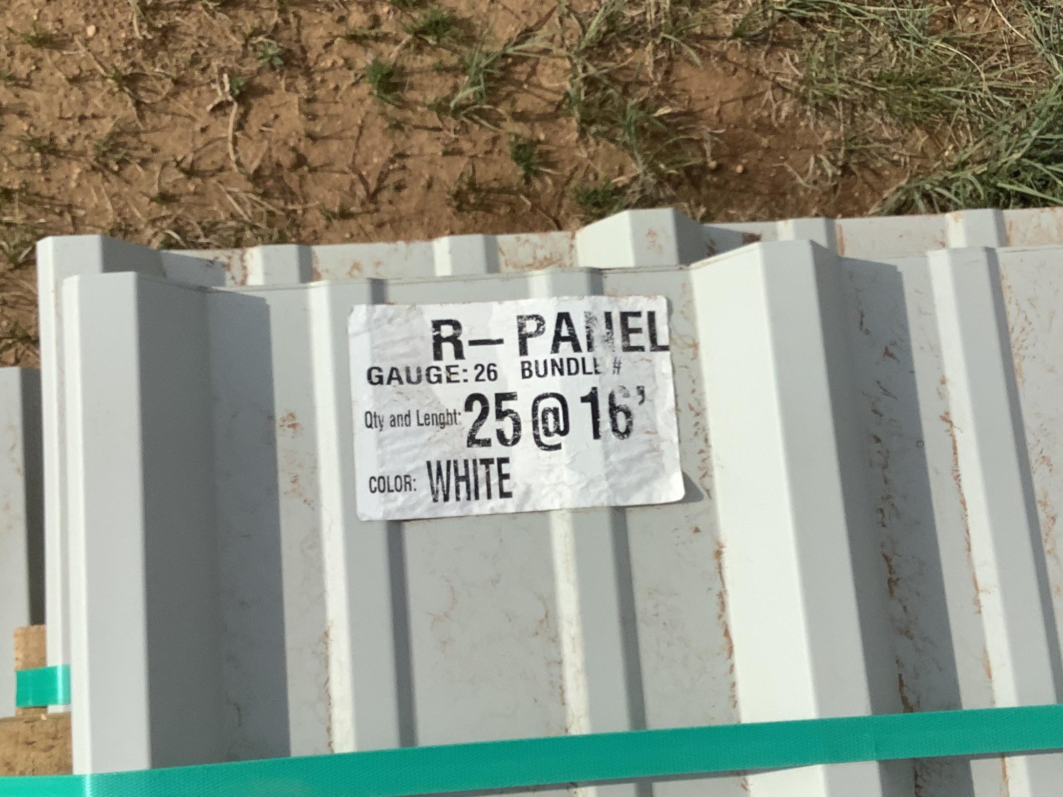 (25) 16 Ft R-Panel Tin