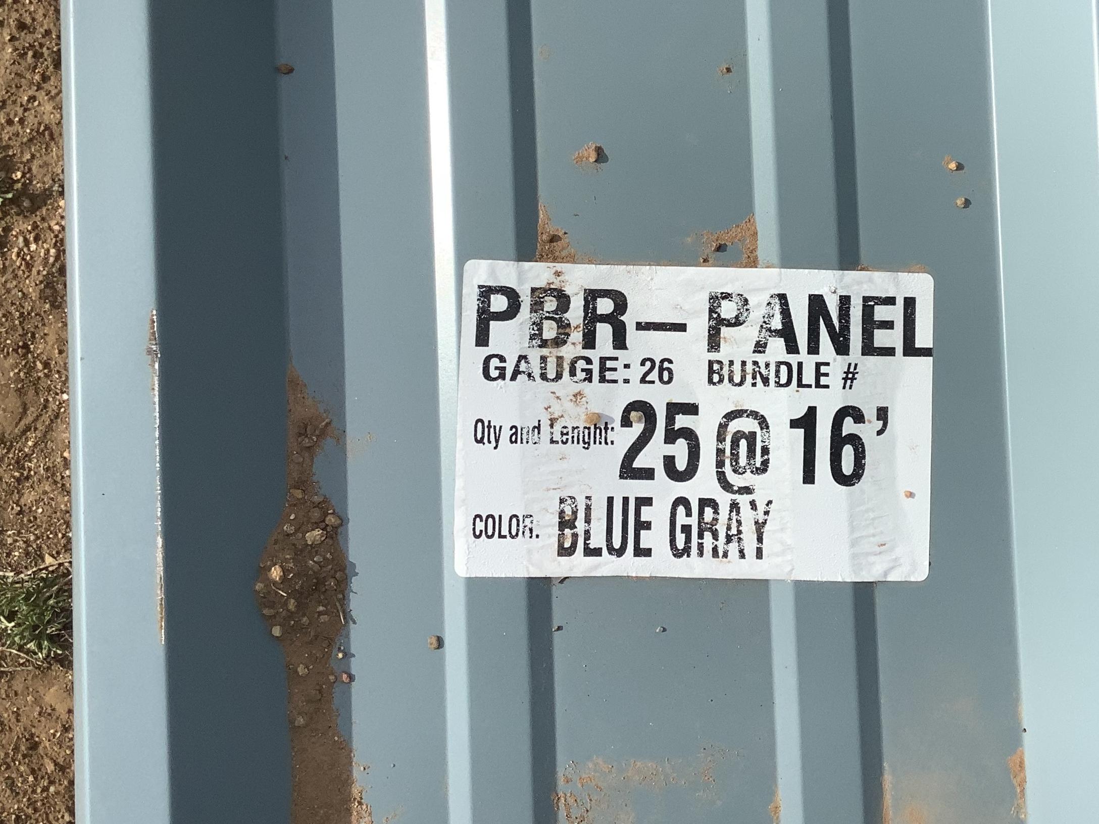 (25) 16 Ft PBR Panel Tin