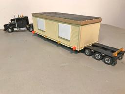 Peterbilt Tractor w/Double Drop Trailer and Building Load