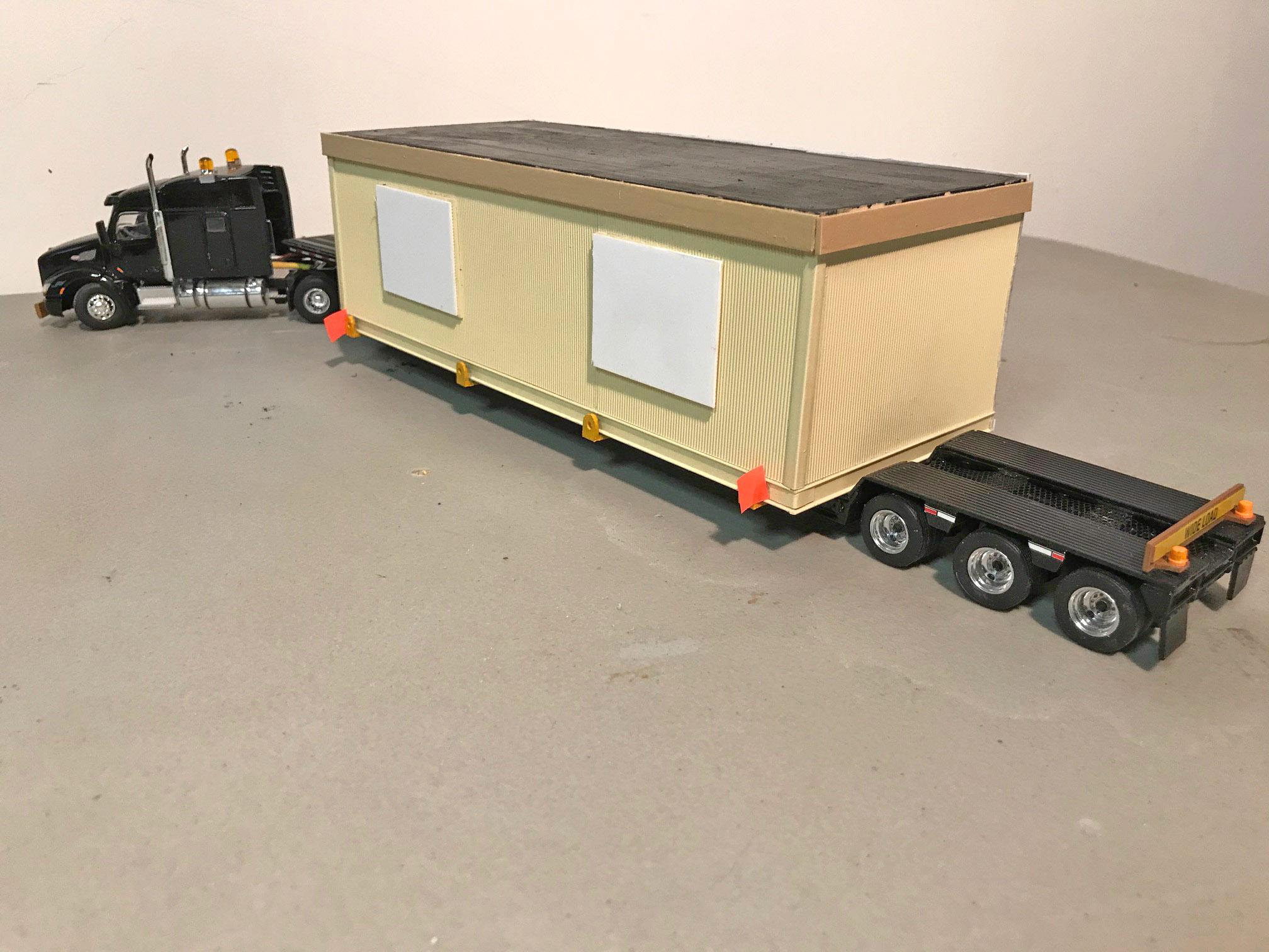 Peterbilt Tractor w/Double Drop Trailer and Building Load