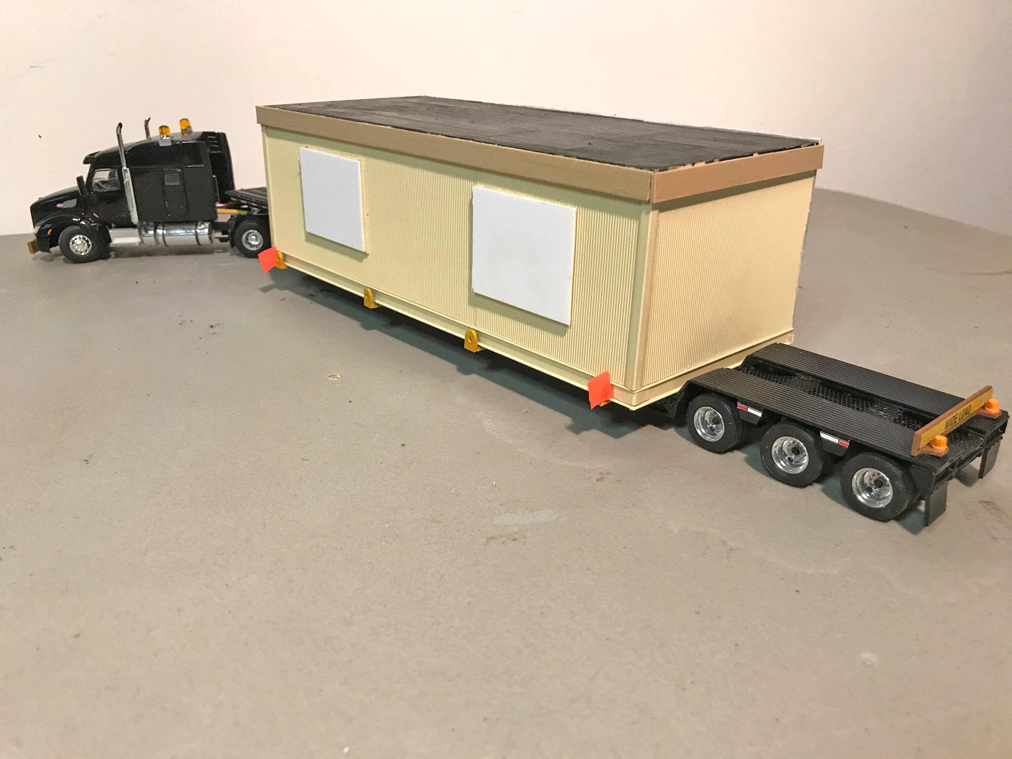 Peterbilt Tractor w/Double Drop Trailer and Building Load