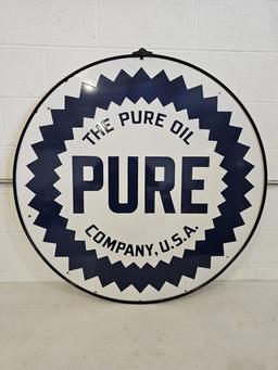 Pure 42" Double Sided Porcelain Sign