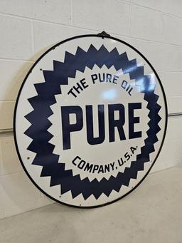 Pure 42" Double Sided Porcelain Sign