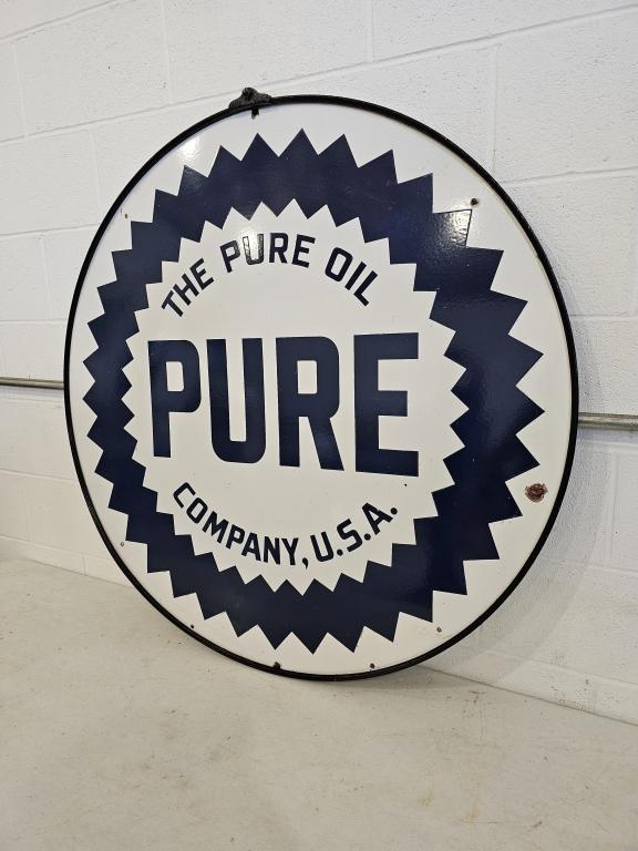 Pure 42" Double Sided Porcelain Sign