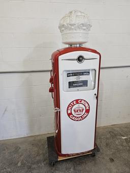 Bennett White Crown Gas Pump 6'