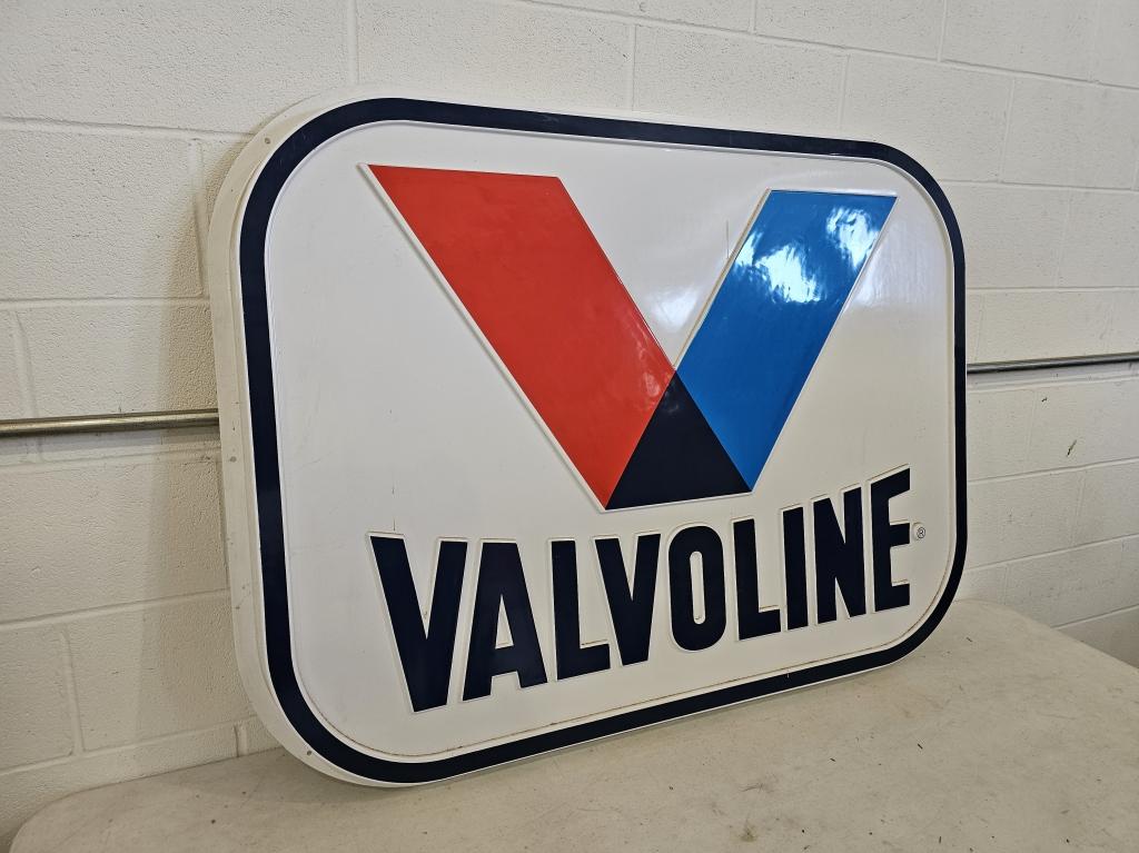 New In Box Valvoline Plastic Sign 38"x50"