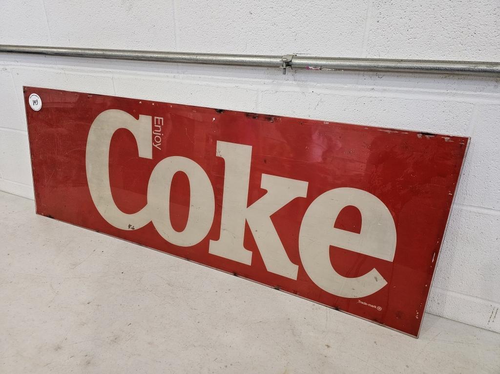 Coke Plastic Sign 16"x46"