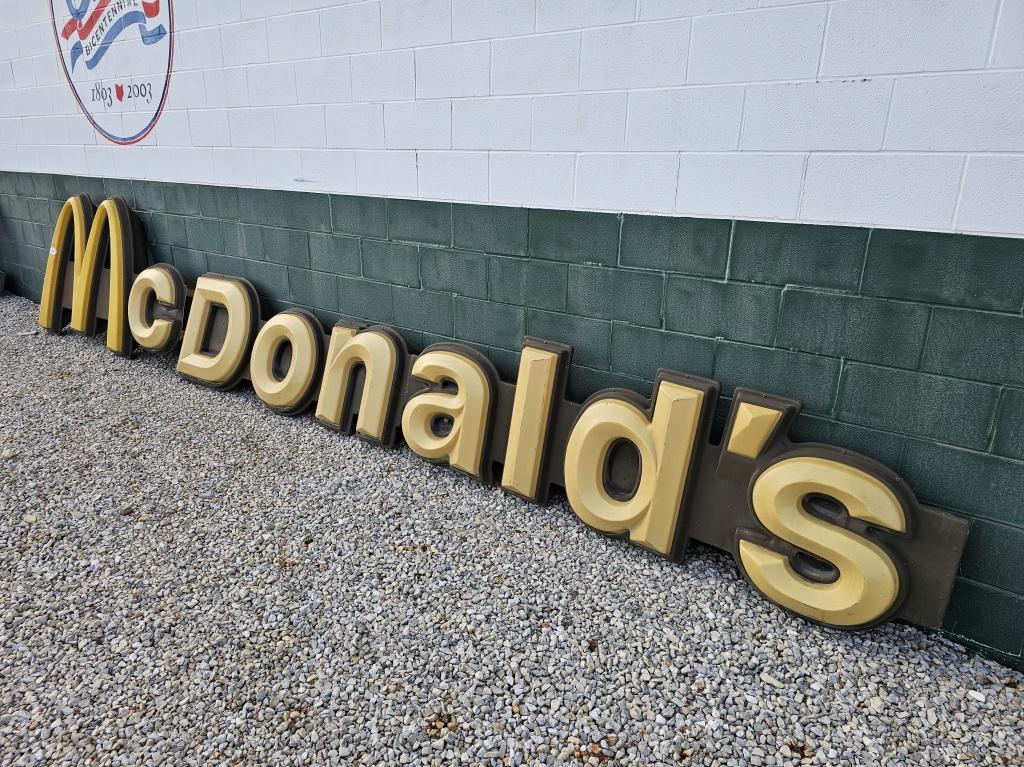 3 Piece McDonalds Plastic Sign 19'