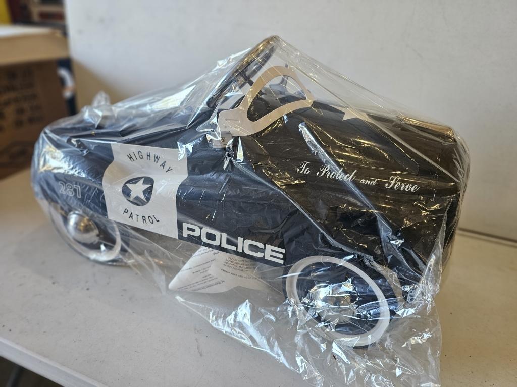 New/Unused Police Highway Patrol Pedal Car