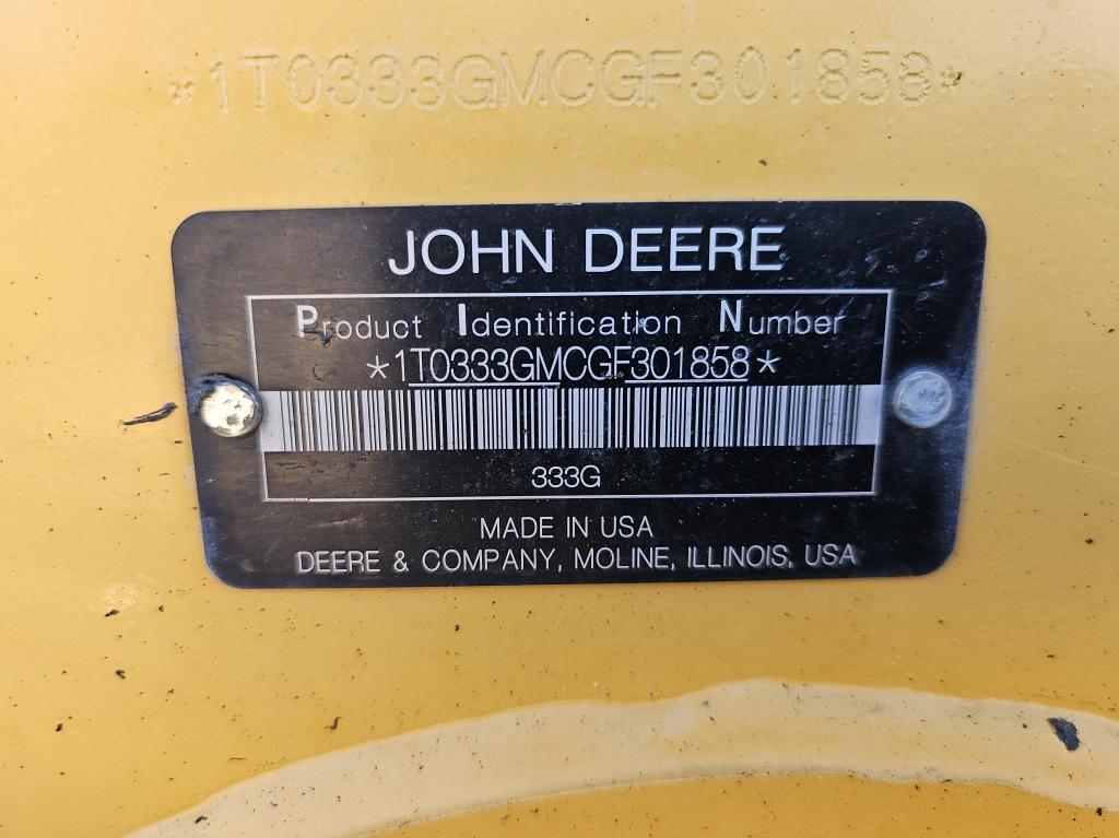 John Deere 333G Track Loader