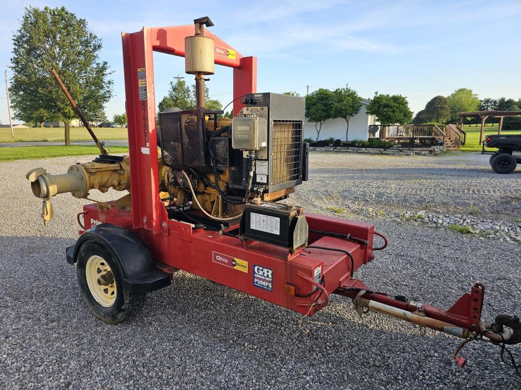 CAT Diesel 6" Water Pump - Trailer Mounted