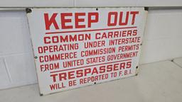 Keep Out Trespassers will be Reported to FBI SSP