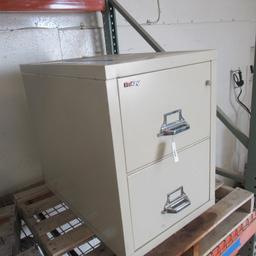 Fire King, 2 drawer fireproof cabinet 21"W 28"T 32"D