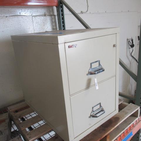 Fire King, 2 drawer fireproof cabinet 21"W 28"T 32"D