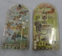 Safari & Wing Shot Bagatelle Pinball Toys (Lot of 2)