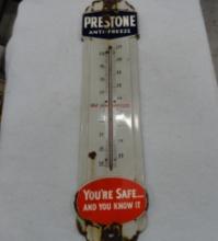 Prestone Anti-Freeze Porcelain Thermometer 37” H