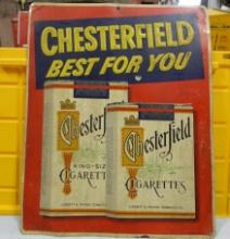 Chesterfield Cigarettes Sign 29” H