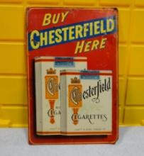 Chesterfield Cigarettes Sign 18” H