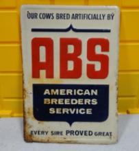 American Breeders Service Sign 19.5”H