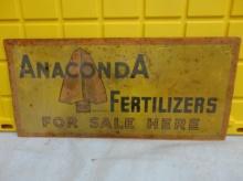 Anaconda Fertilizers For Sale Here Smaltz Glass Sign 27” W