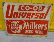 Co-Op Universal Milkers Sign 18” W