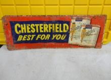 Chesterfield Cigarettes Sign 34” W