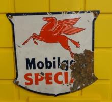 Mobilgas Special Pegasus Porcelain Sign 12” H