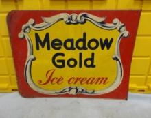 Meadow Gold Ice Cream Sign - This Sign Was Cut 26” W