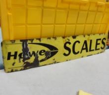 Howe Scales Porcelain Sign 45” W
