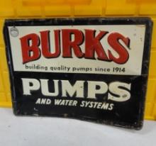Burks Pumps Sign 23” W