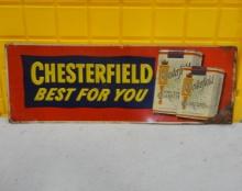 Chesterfield Cigarettes Sign 34” H