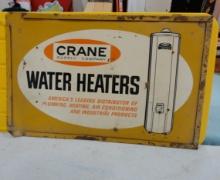 Crane Water Heaters Sign 34” W
