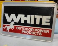 White Outdoor Power Products Sign 36” W