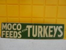 Moco Feeds For Turkeys Sign 24” W