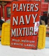 Player’s Navy Mixture Porcelain Sign 45” W