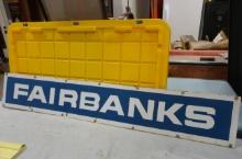 Fairbanks Porcelain Sign 60” W