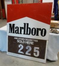 Marlboro Cigarettes Sold Here 2 Sided Sign 46” W X 59” H