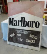 Marlboro Cigarettes Sold Here 2 Sided Sign 46” W X 59” H