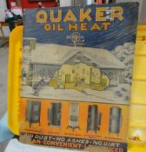 Quaker Oil Heat Cardboard Sign 28” H