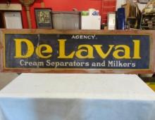 De Laval Cream Separators Smaltz Glass Sign - This Sign Was Cut 98” W X 28” H