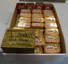 Box of Various Tins
