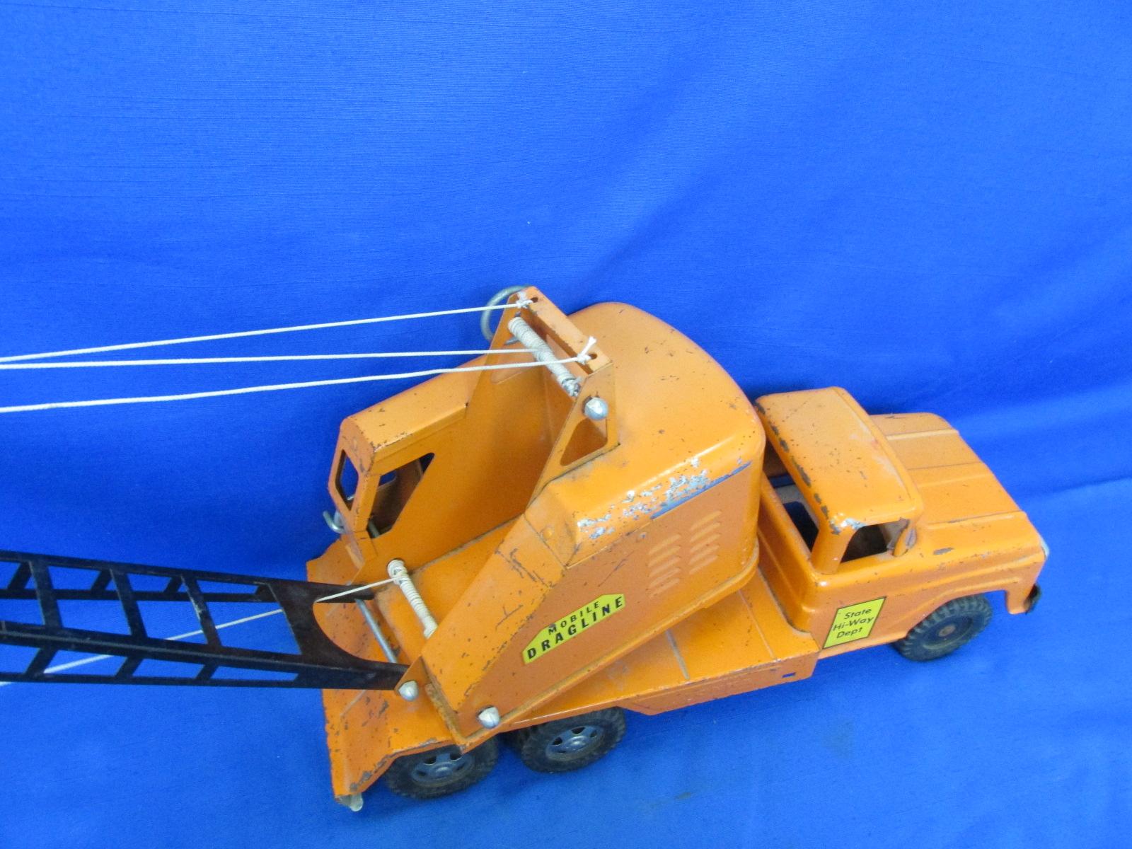 Tonka Mobile Dragline State Hi-Way Department – All Original No Replacement Parts – Great Piece -