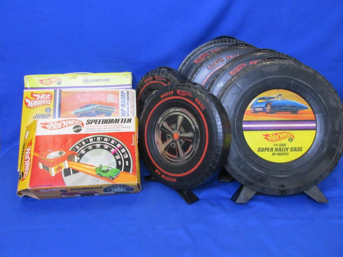 Vintage Lot Of 8 Hot Wheels Redline Cases & 2-Track Accessories In Boxes– 6-Rally 1967 & More