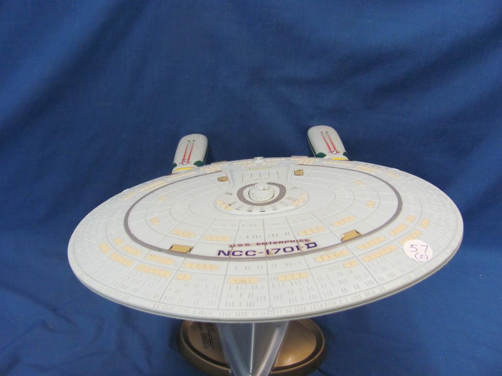 Star Trek 1992 USS Enterprise Star Ship & 1997 Romulan Bird of Prey – Appear Complete