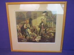 Framed Print ”The  Father of American Pharmacy”  -  21” T x 12” W (frame)