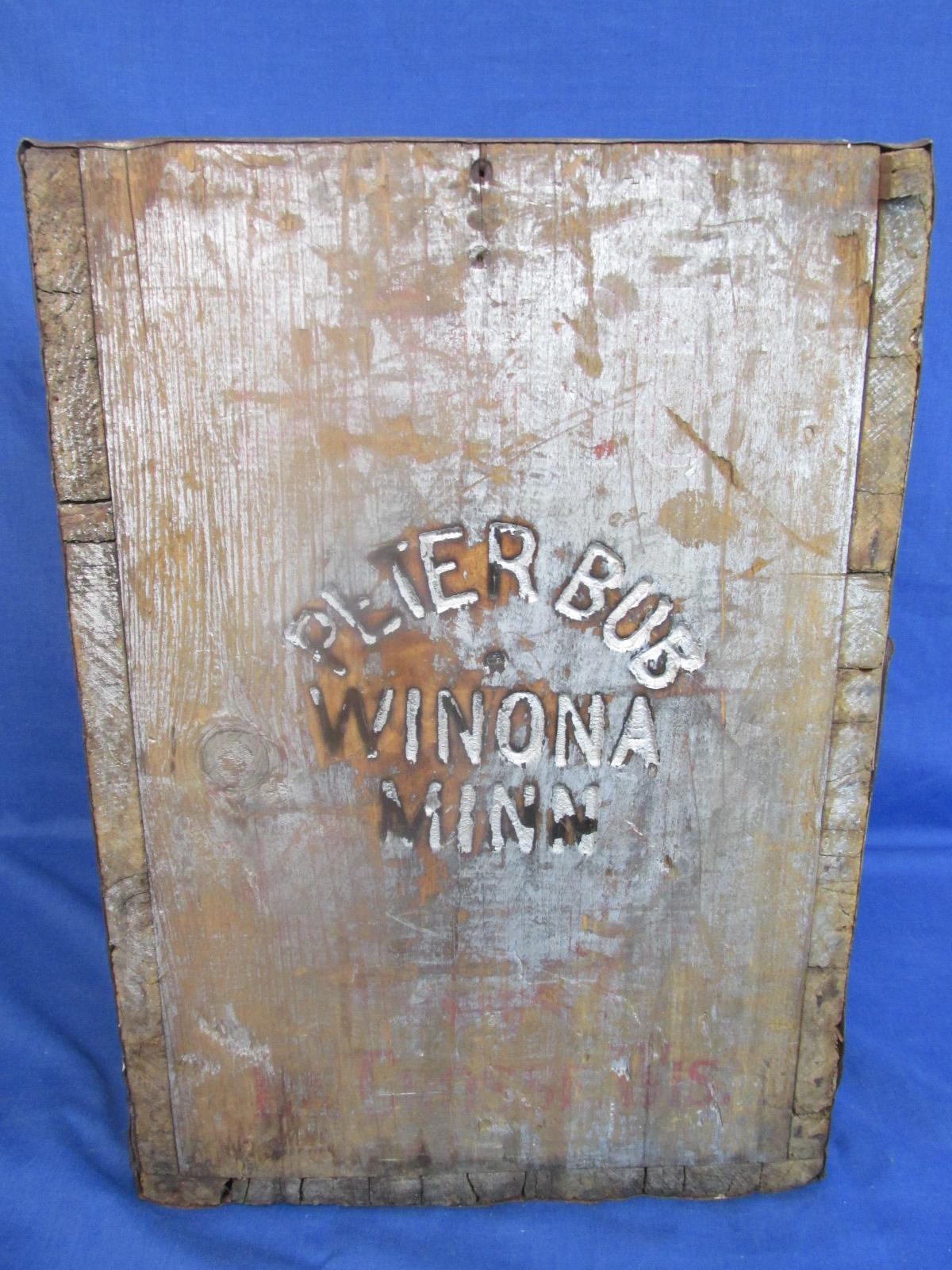 Bub's Beer  Winona, Minn. Wooden Crate & Divider – would hold 4 ½ Gallon Bottles