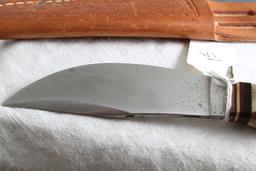 Vtg. Solingen Cutlery B. Svoboda Fixed Blade Knife in Sheath 8 1/2" Long